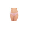 Shorty rose en fine résille et large ceinture dentelle 